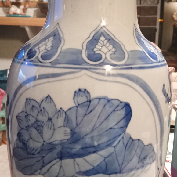 2pc lot blue& white Chinese porcelain vases - Picture 9 of 13